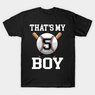 That's My Boy #5 Baseball Jersey 5 Niche Baseball Dad Father's Day T-Shirt